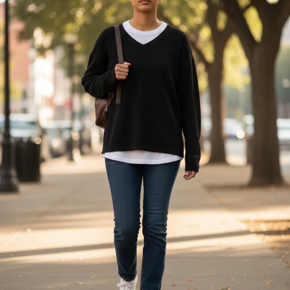 Geoffrey Beene Black Women's Crew Neck Sweater